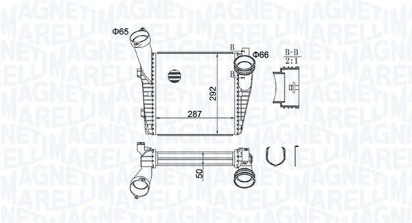 351319204400 Magneti Marelli Охолоджувач наддувочного повітря